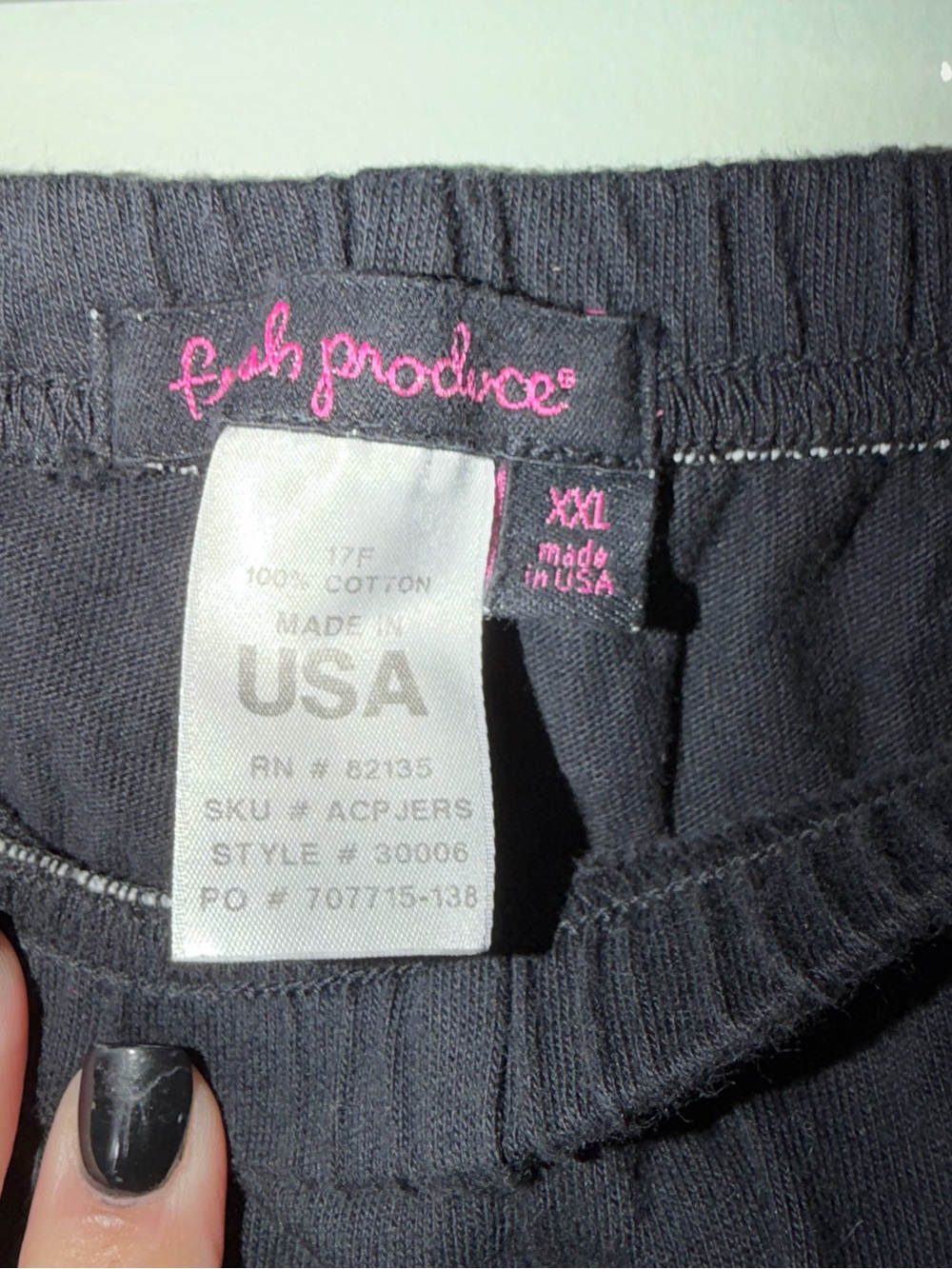 Fresh Produce Women’s New with Tags Black Pull On Jersey Capri XXL - Picture 2 of 5